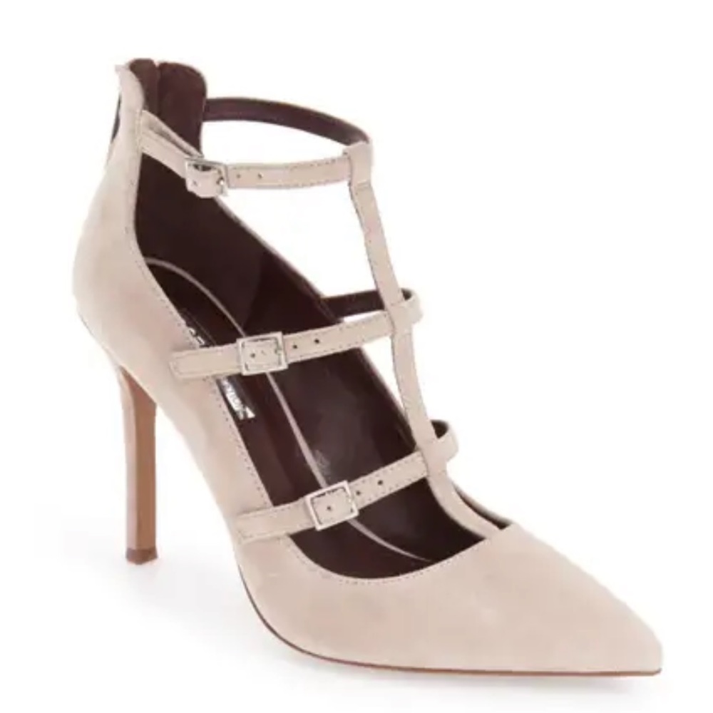 BRAND NEW BCBG Tamerra Cage Pump - PUMICE SUEDE